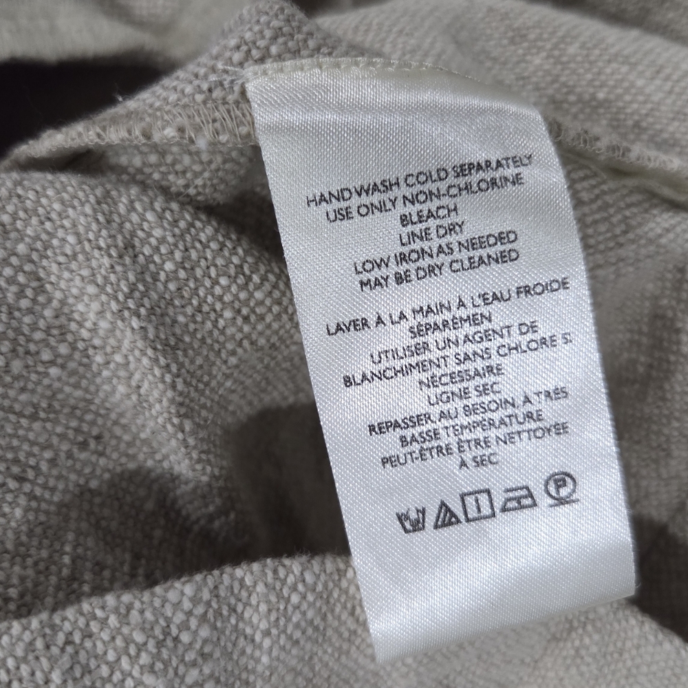 Free People Linen Blend Midi Tweed Skirt Natural Size 0 Academia Cottagecore - Picture 7 of 9